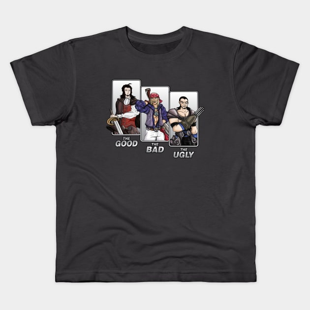 The Good, The Bad and The Ugly from Colony 9 Kids T-Shirt by WarioPunk